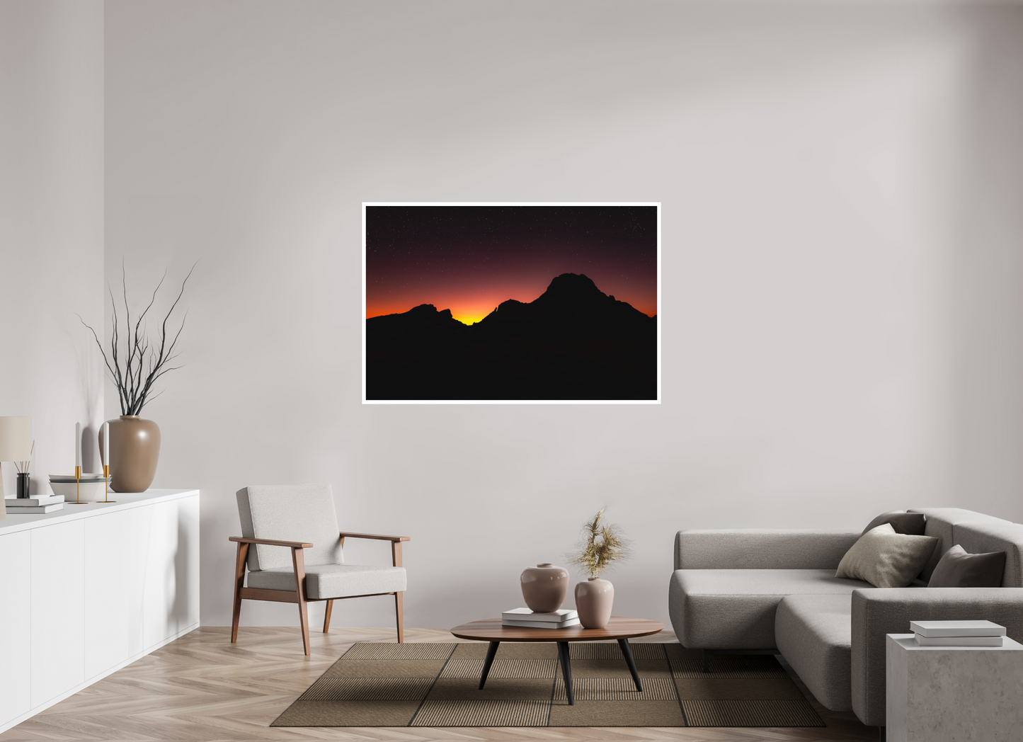 150 x 100 cm, Hahnemuhle German Etching Farewell Light Over Spitzkoppe