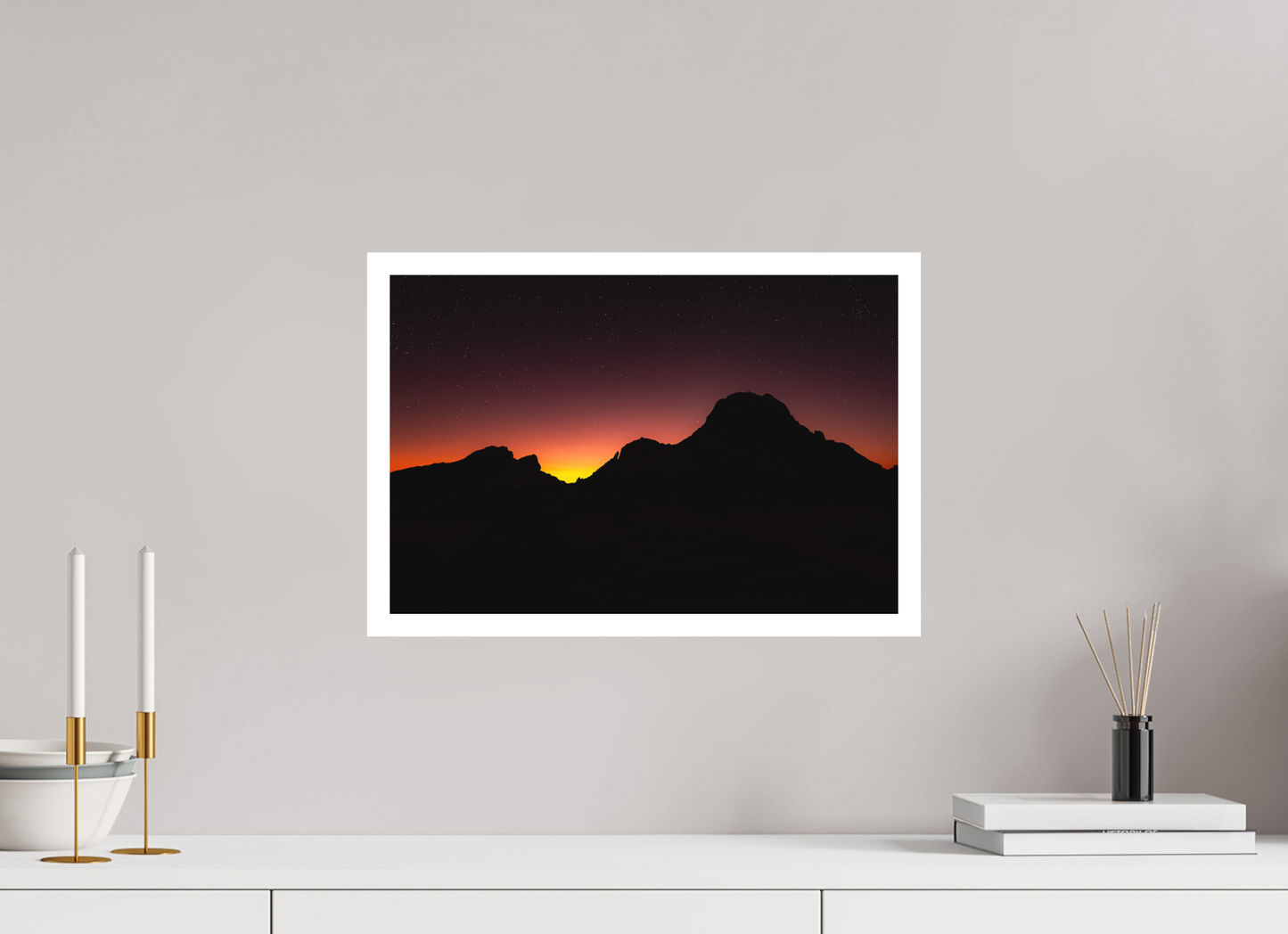 45 x 30 cm, Hahnemuhle German Etching Farewell Light Over Spitzkoppe