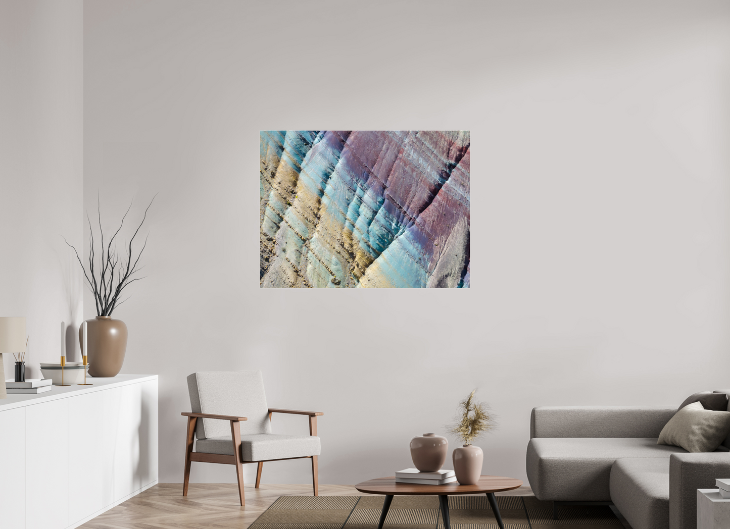 120 x 90 cm, Plexi Pastel Mountains