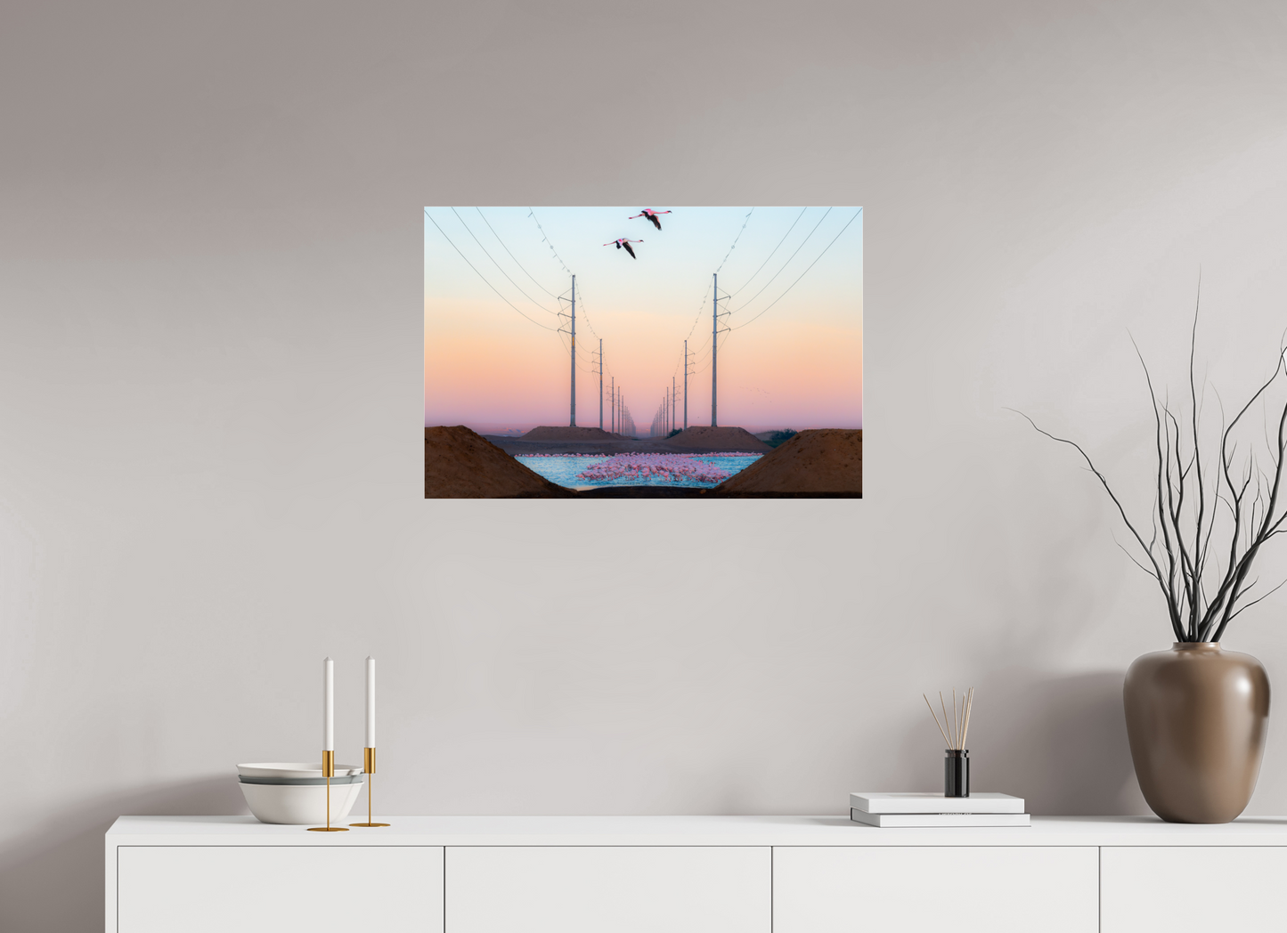 75 x 50 cm, Photo Print Under Acrylic Glass Beauty Against the Beast