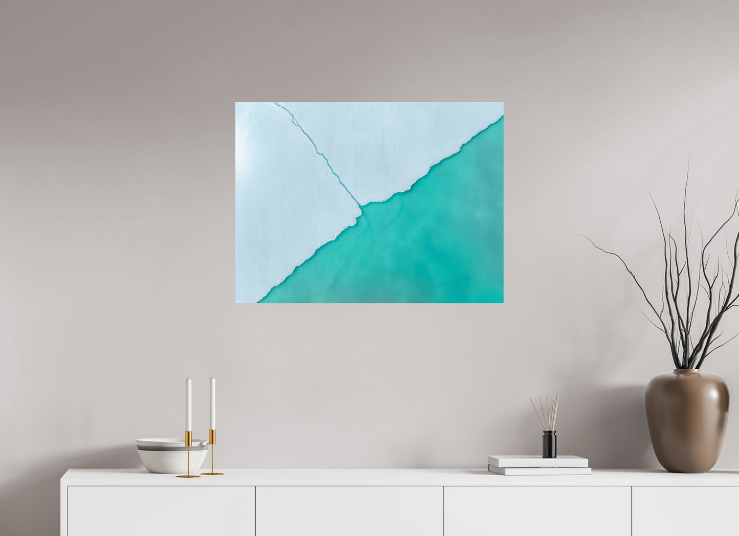 80 x 60 cm, Alu Dibond brillant Divide Line