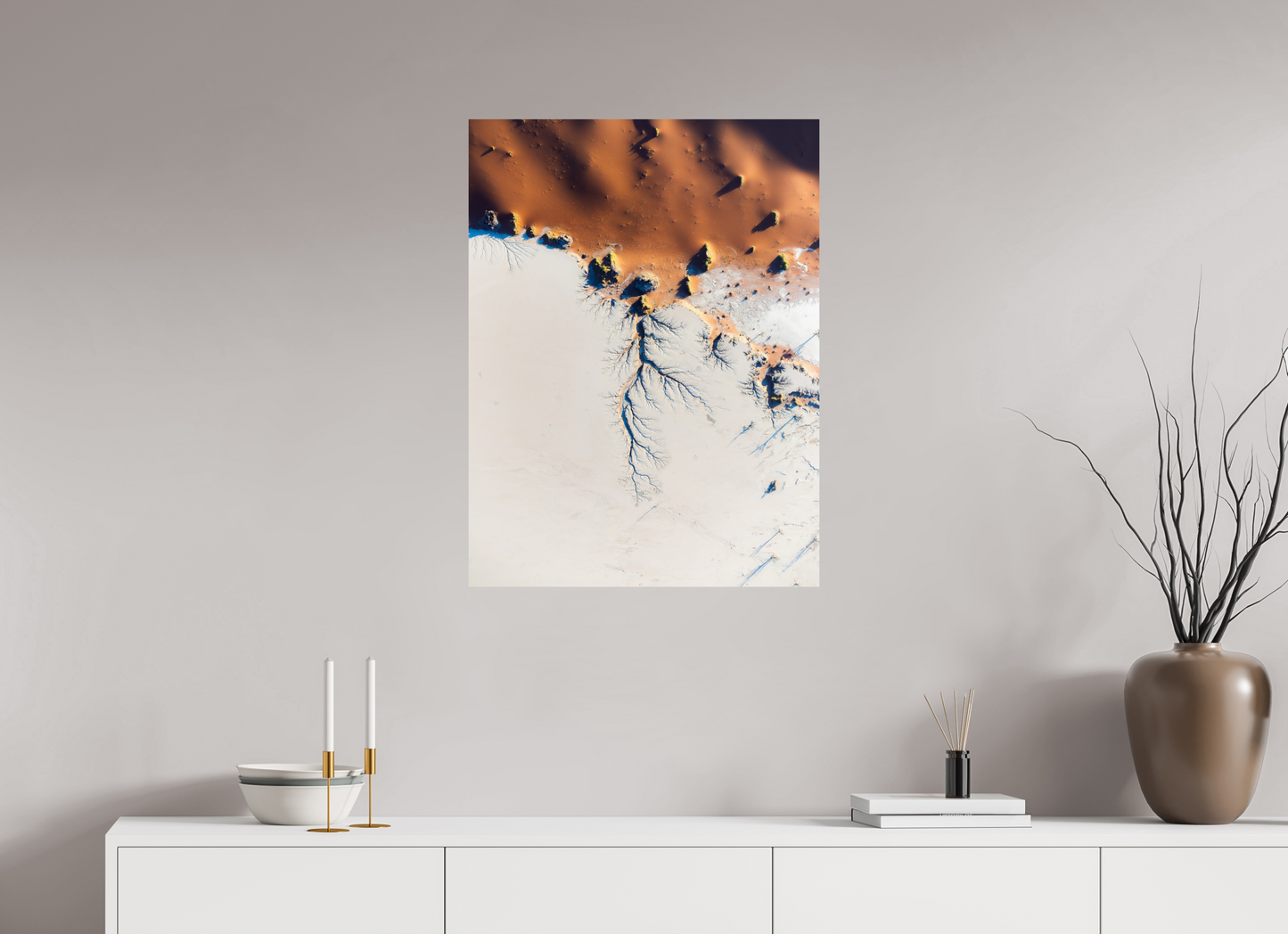 60 x 80 cm, Alu Dibond brillant Deadvlei’s Veins