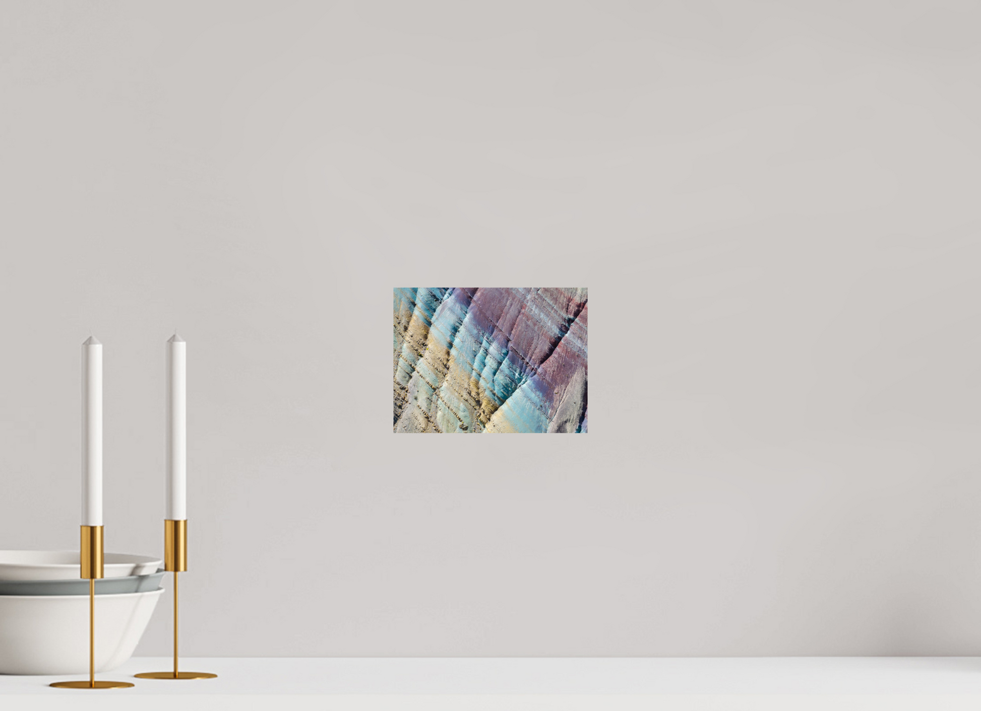 20 x 15 cm, Alu Dibond brillant Pastel Mountains