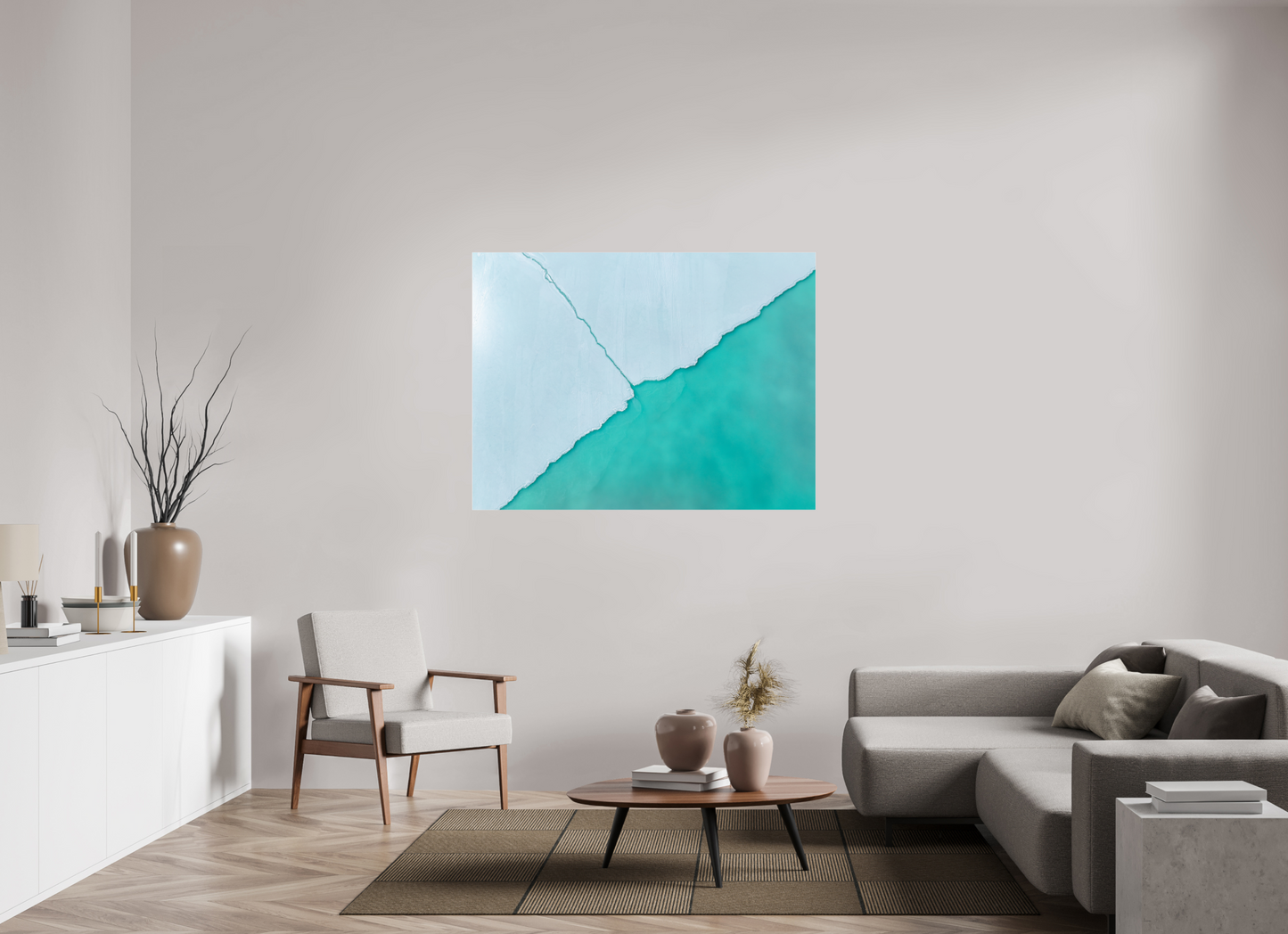 140 x 105 cm, Plexi Divide Line