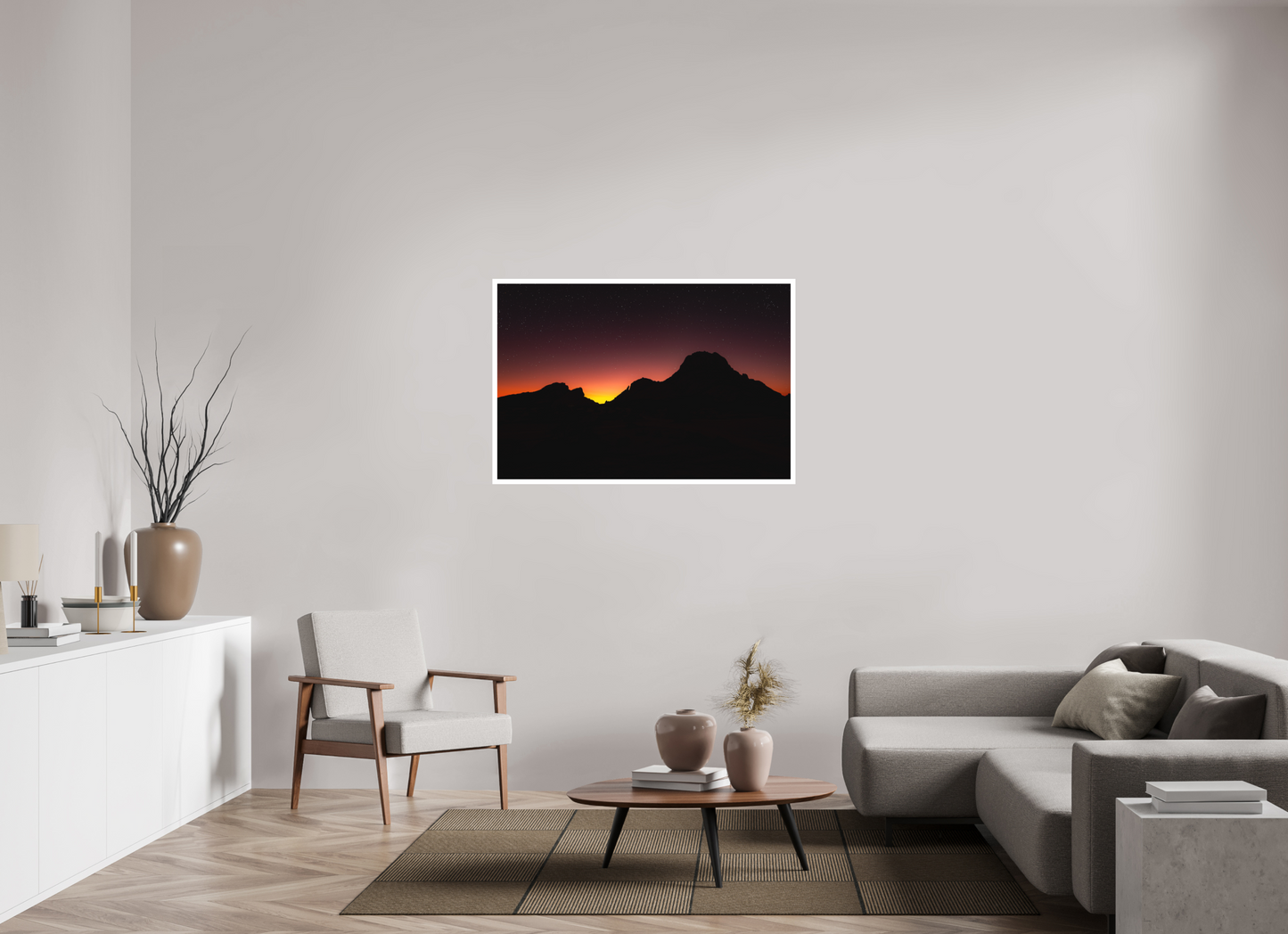 120 x 80 cm, Hahnemuhle German Etching Farewell Light Over Spitzkoppe