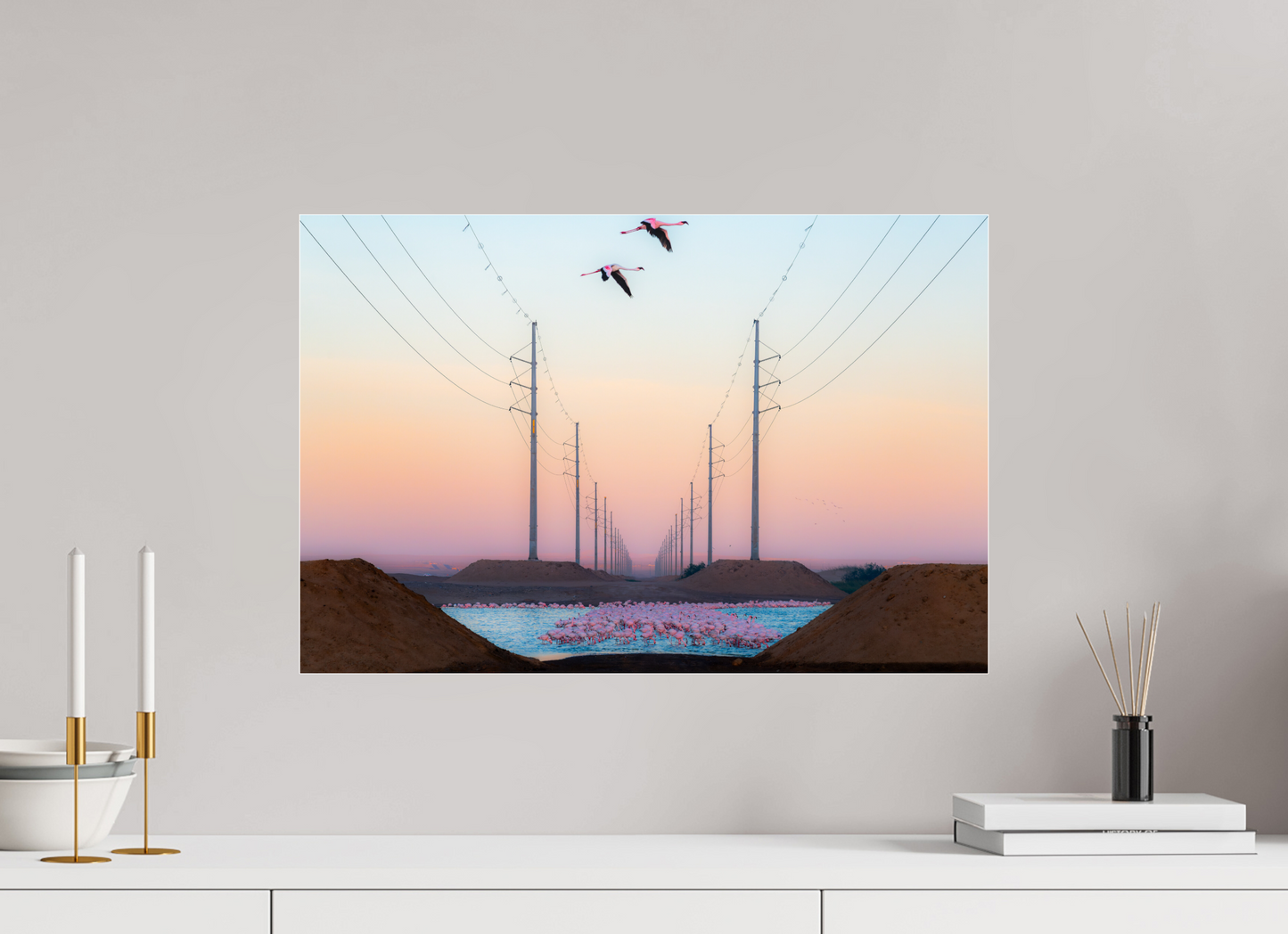 60 x 40 cm, Photo Print Under Acrylic Glass Beauty Against the Beast