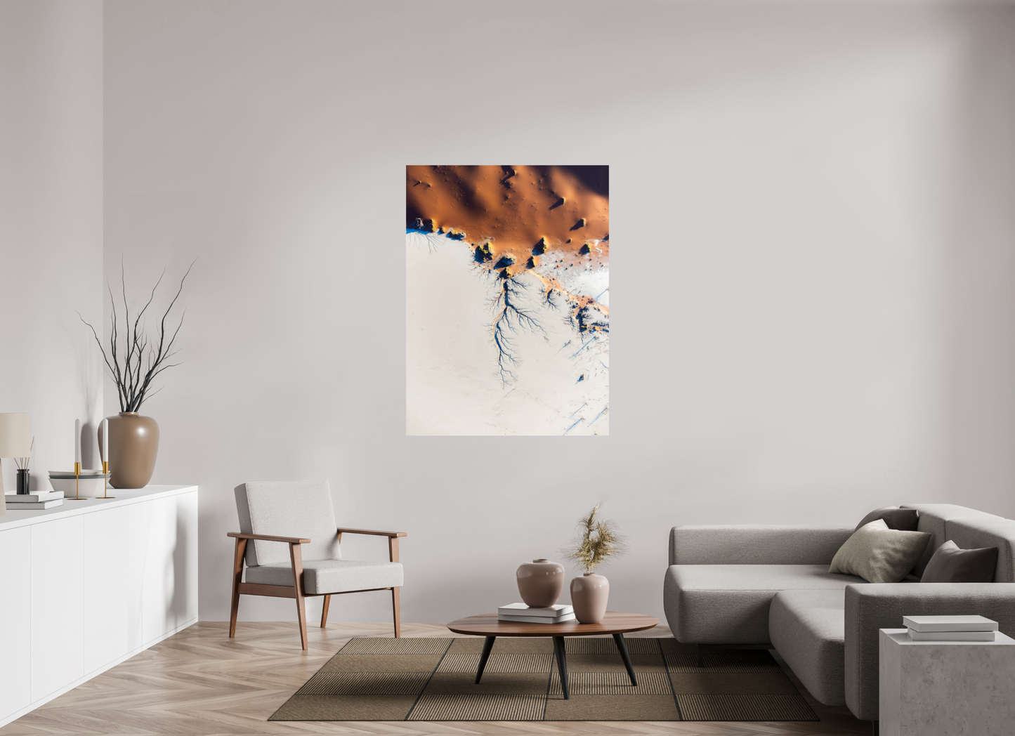 105 x 140 cm, Alu Dibond brillant Deadvlei’s Veins